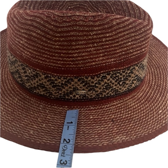 Women’s Burgundy Panama Hat Scala Old Country Road Hat - Picture 4 of 7